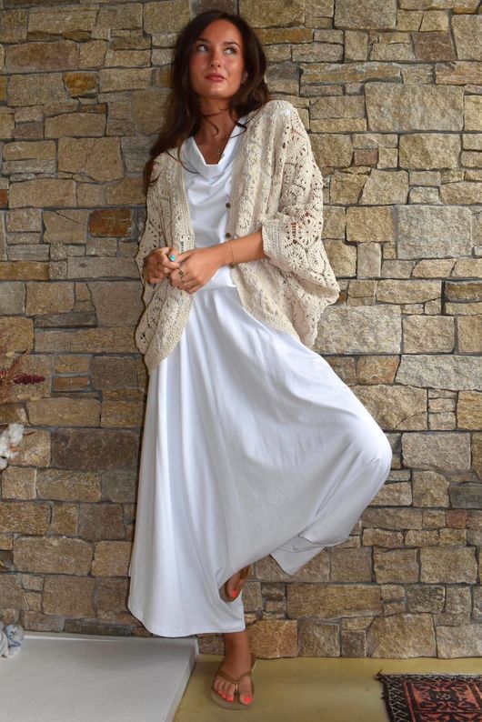 Oscar Drape Trapeze Tank White